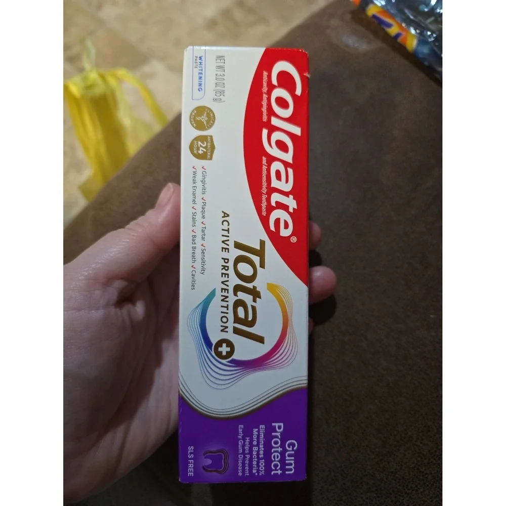 Colgate Total Active Prevention Gum Protect Whitening Paste 3 Oz SLS Free New